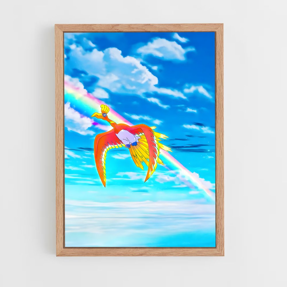 Poster L'Envol d'Ho-Oh – affiche Pokemon (vue 4)